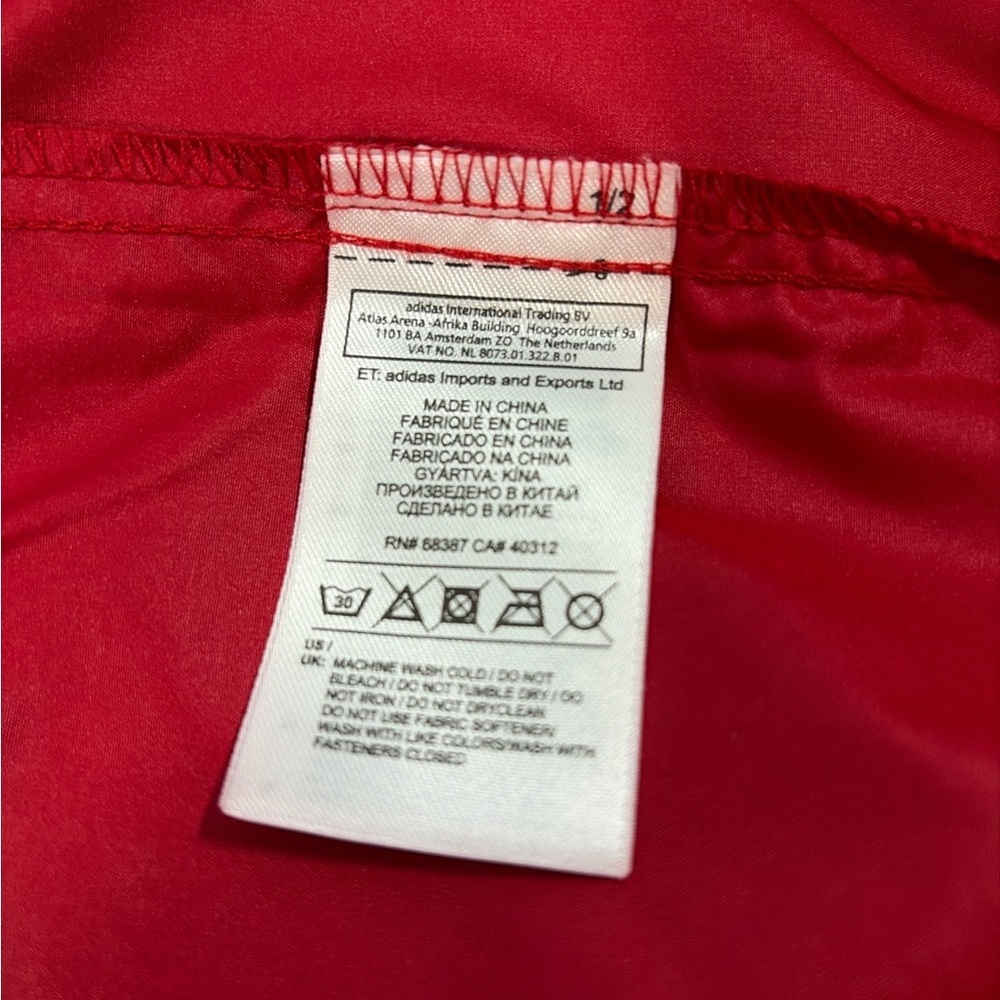 Adidas Men's Climaproof  Zip Up Windbreaker Jacket Size XL Red - Picture 8 of 9